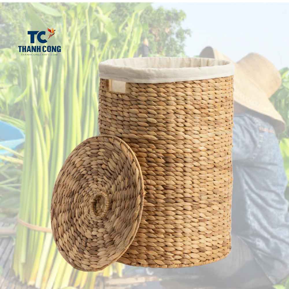 Hyacinth Storage Basket With Lid