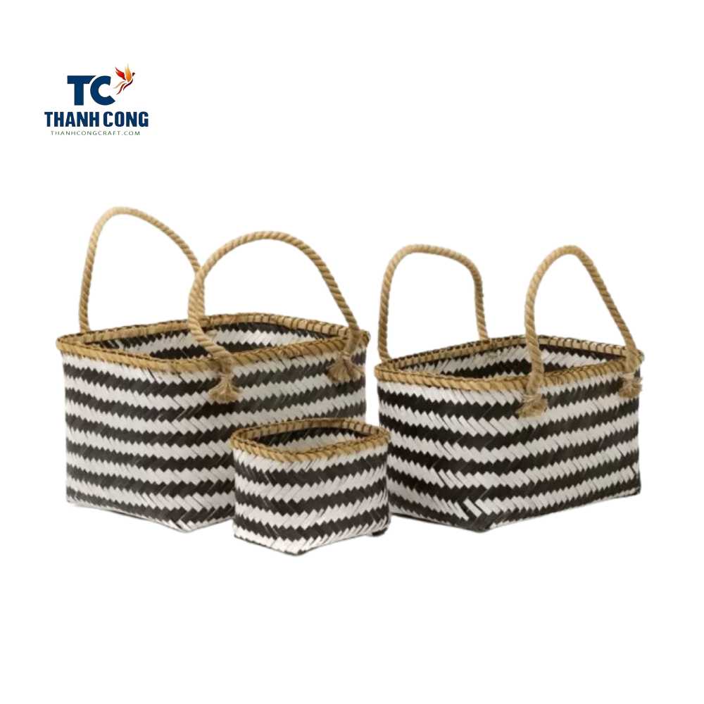 Large bamboo hamper and an extra large bamboo basket